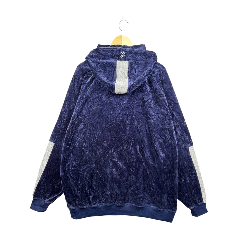 Vintage Rocawear Velvet  1/2 Zip Pullover Hoodie