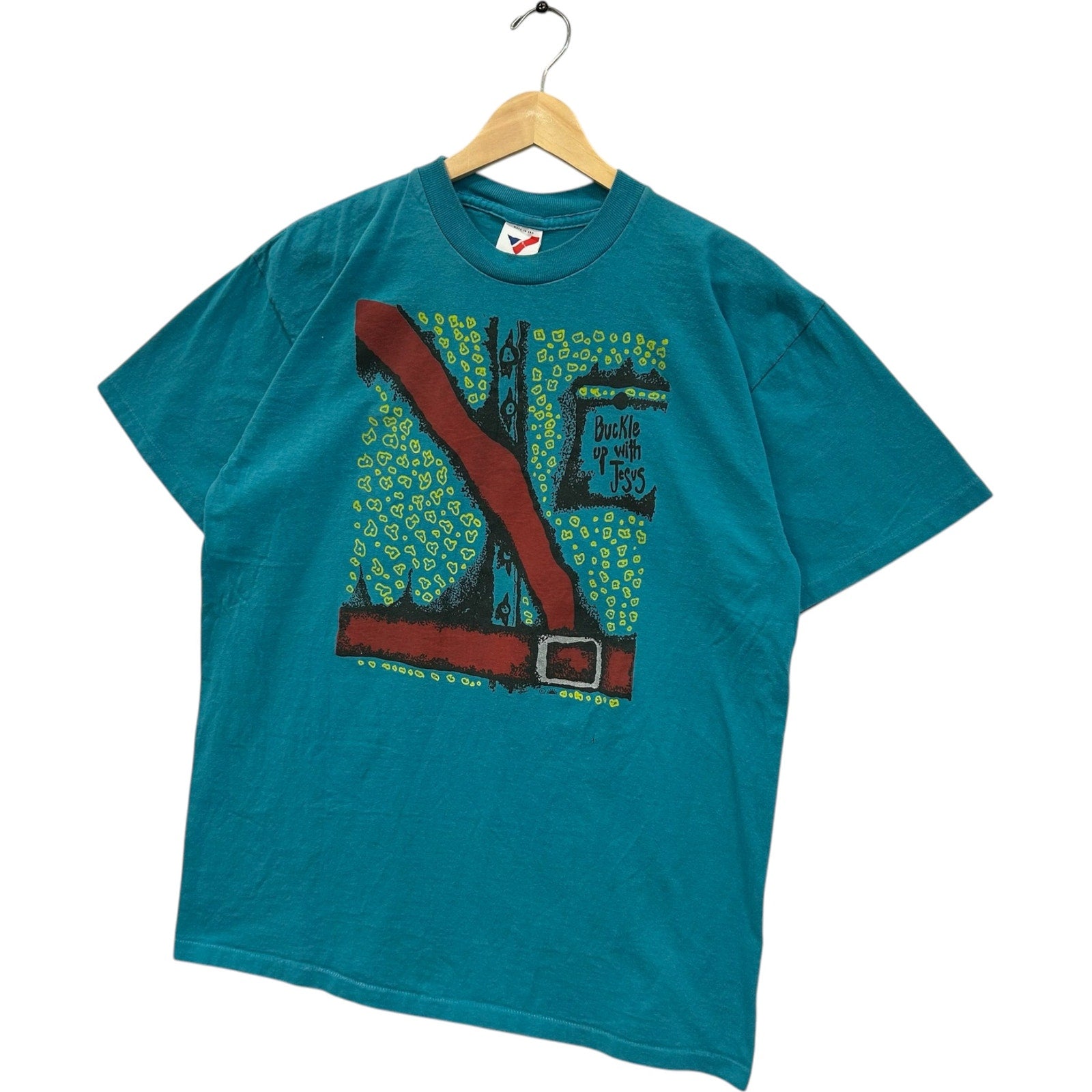 Vintage "Buckle Up With Jesus" Seatbelt Tee