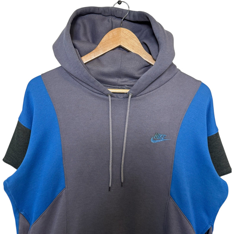 Vintage Nike Color Block Mini Swoosh Logo Pullover Hoodie