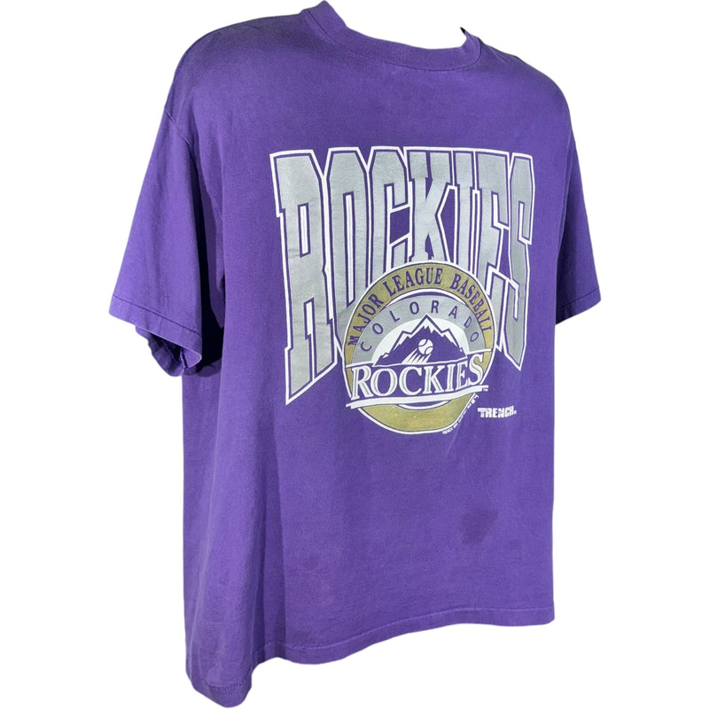 Vintage Colorado Rockies Spellout Logo Tee