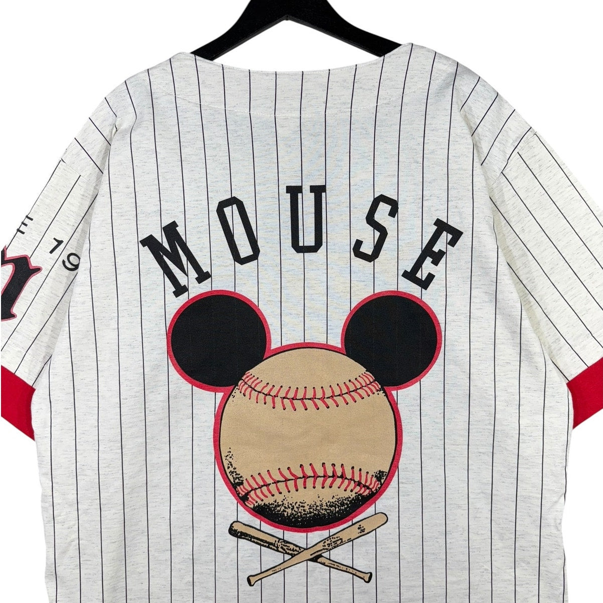 Vintage Disney Mickey Mouse 1 Striped Jersey Shirt NWT