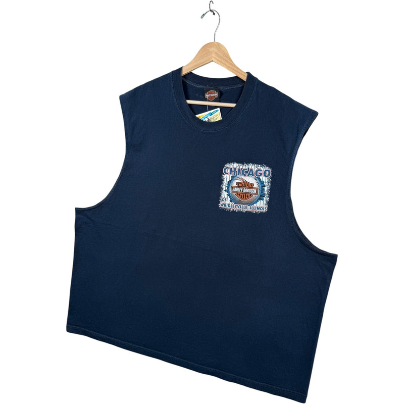 Vintage Harley Davidson Motorcycle Chicago Wrigleville Tank Top