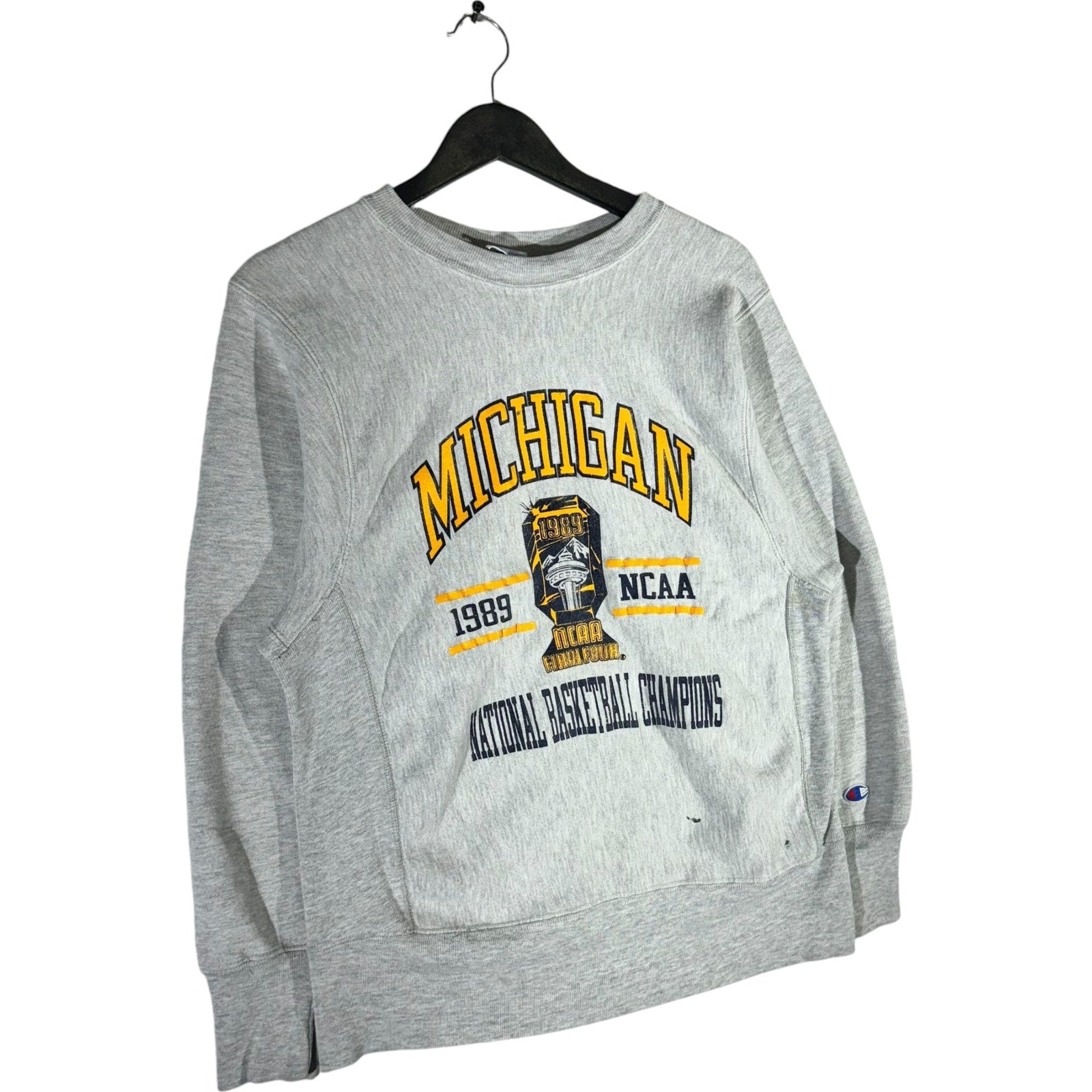 Vintage Champion Reverse Weave University Of Michigan Basketball Crewneck