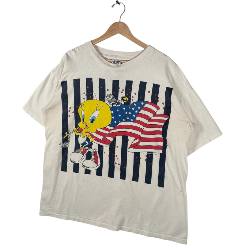 Vintage Looney Tunes Tweety Bird American Flag Tee