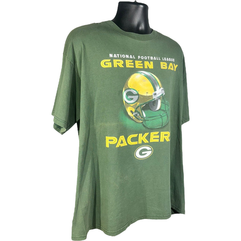 Vintage Logo Athletic Green Bay Packers Helmet NFL Tee 90's