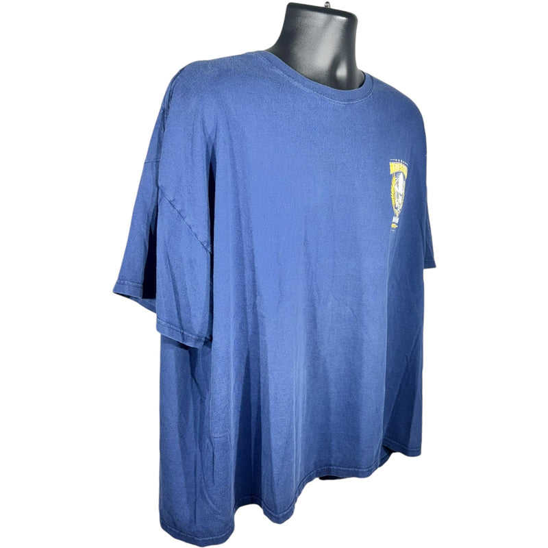 Vintage Blue & Gold West Virginia University Football Tee