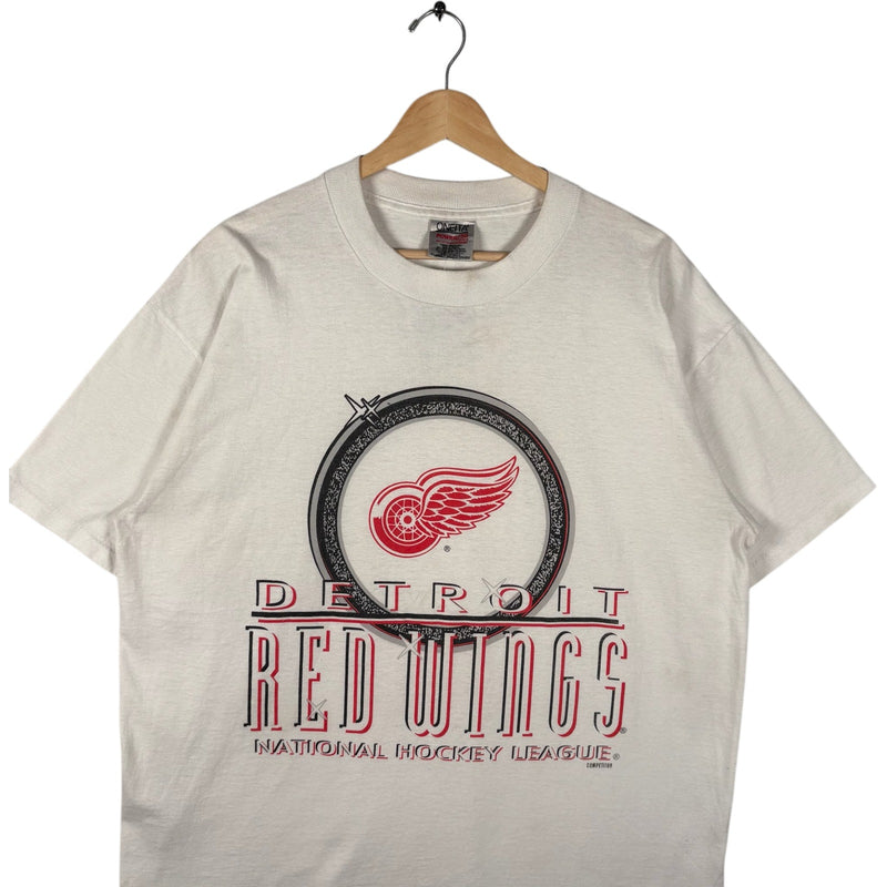 Vintage Detroit Redwings Spellout NHL Tee Extra Large