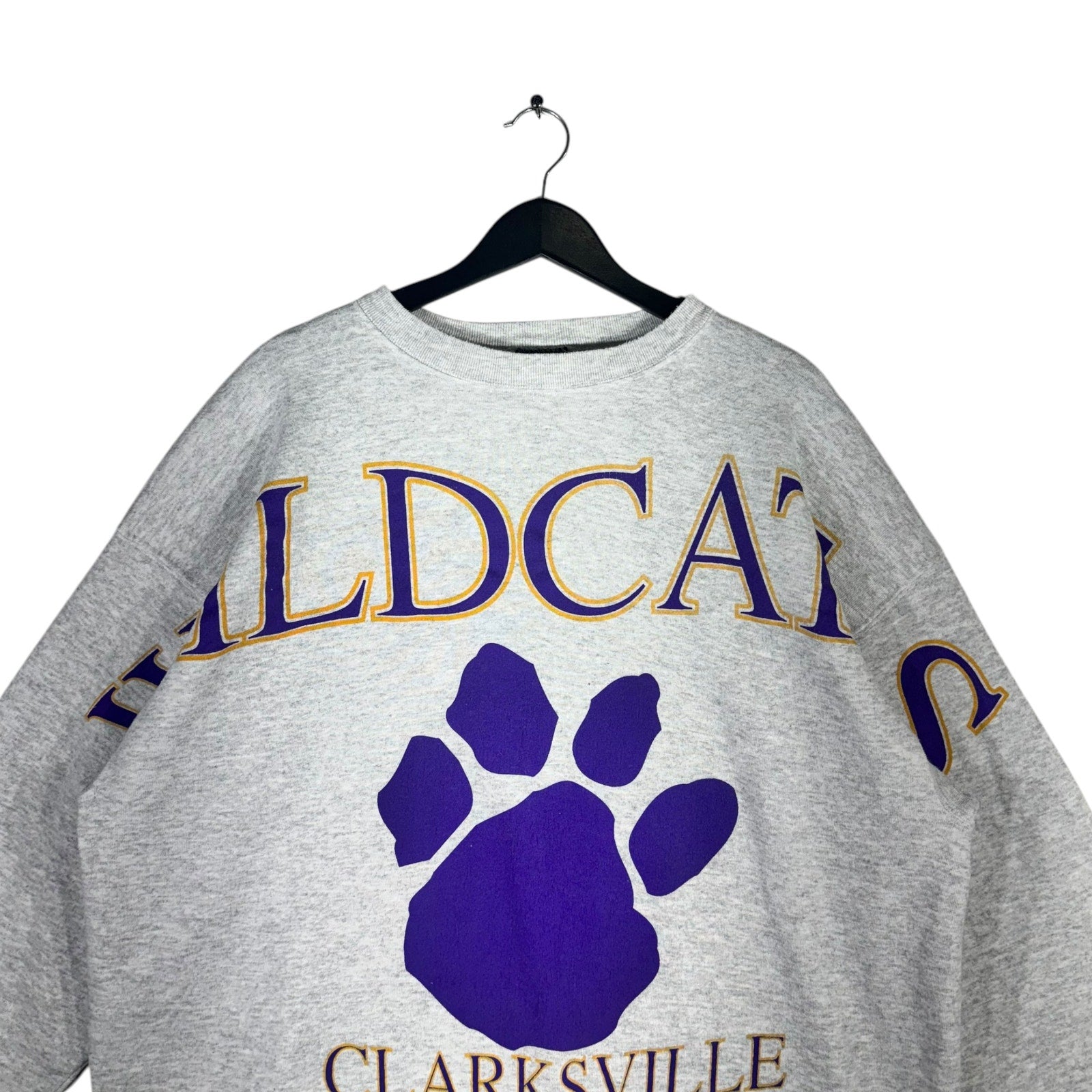 Vintage Clarksville Wildcats Spellout Logo Crewneck