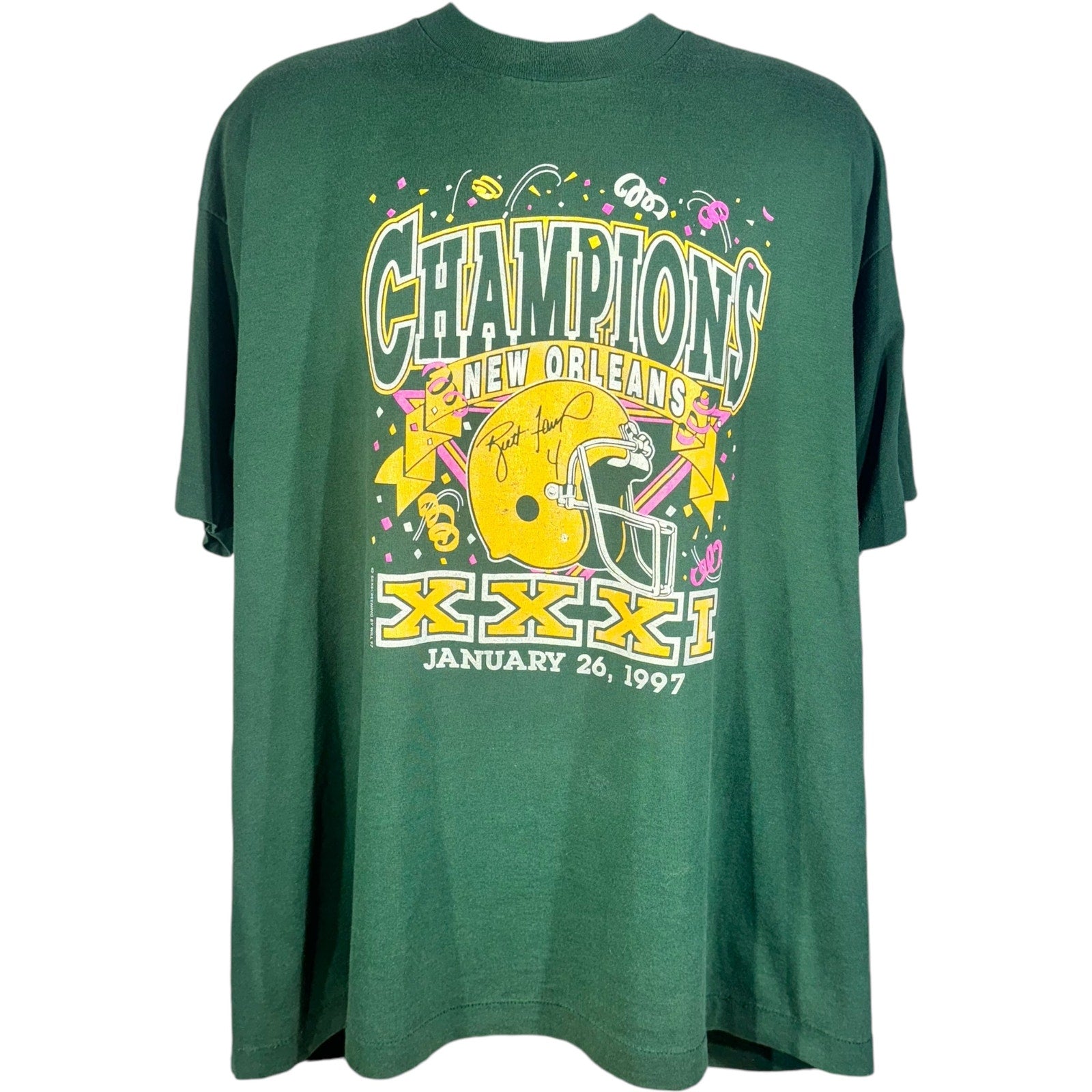 Vintage Green Bay Packers Super Bowl XXXI Champions Tee 1997