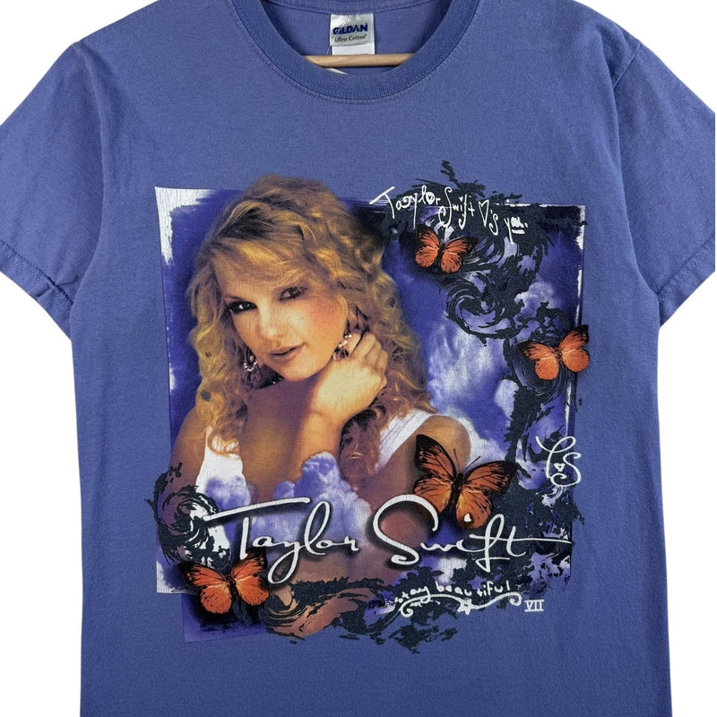 Y2K Taylor Swift Butterfly Stay Beautiful 2007 Tour T-Shirt Women's