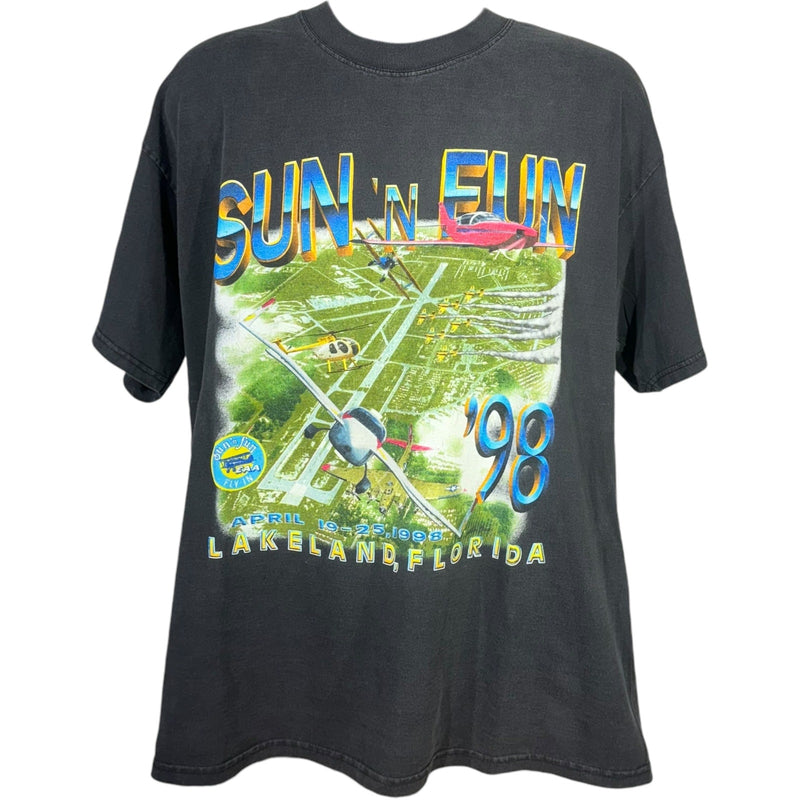 Vintage "Sun 'N Fun" Lakeland, Florida Plane Souvenir Tee