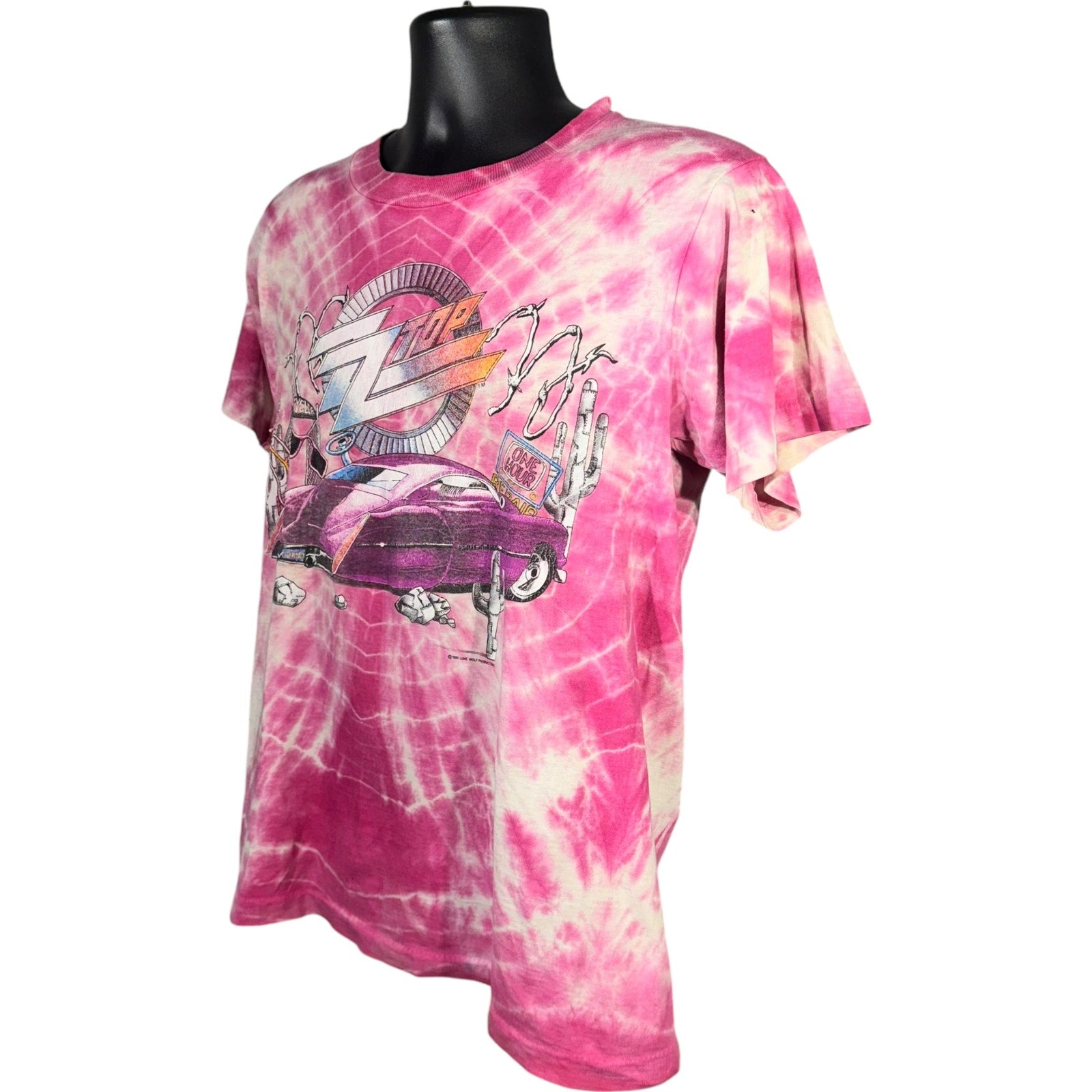 Vintage ZZ Top Recycler World Tour Tie Dye Tee