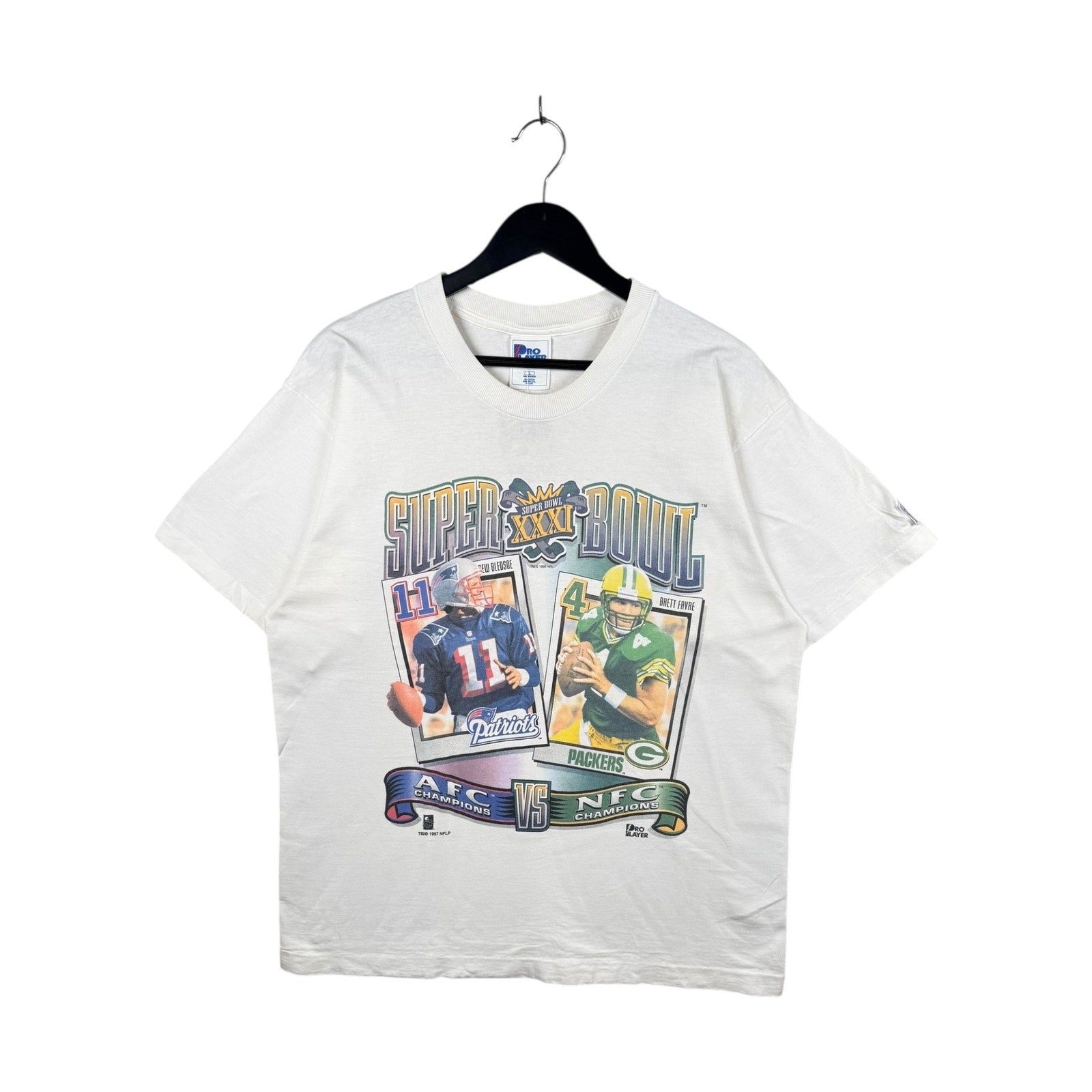 Vintage Super Bowl XXXI Patriots vs Packers NFL T-Shirt