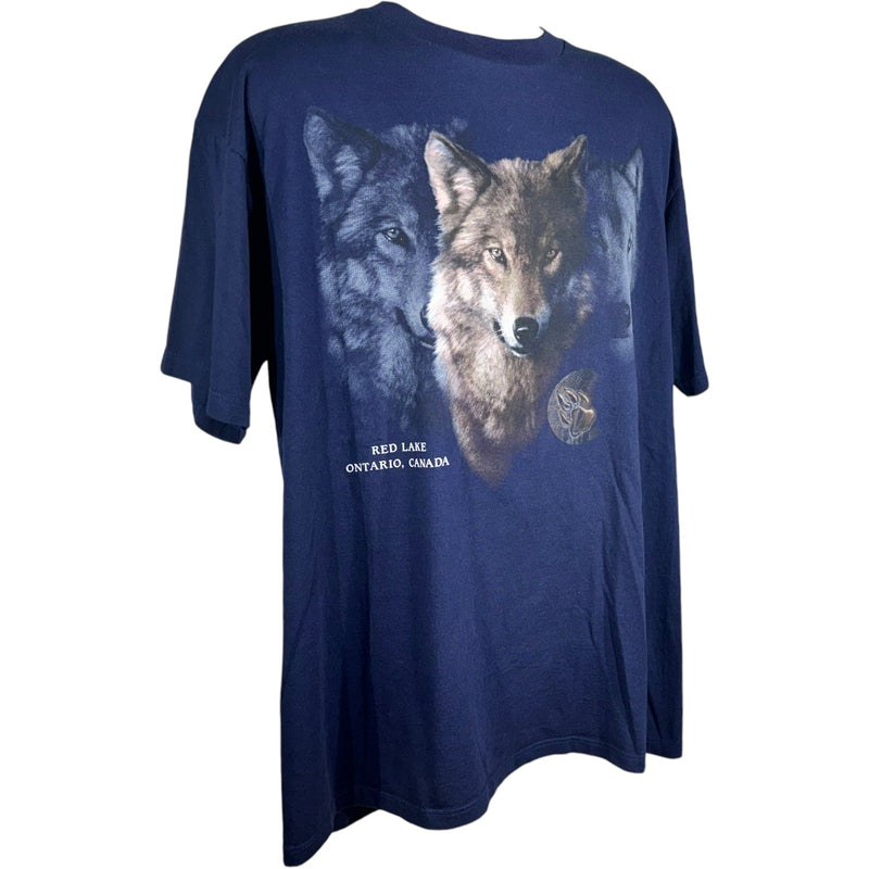 Vintage Ontario Canada Wolves Big Face Tee