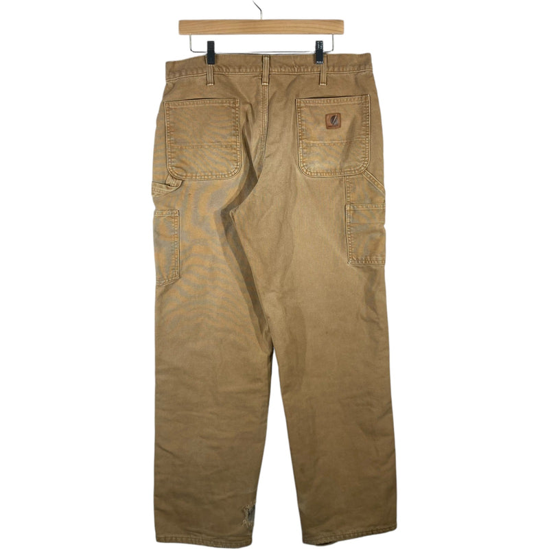 Vintage Carhartt Flannel Lined Carpenter Pants Men's 35x32
