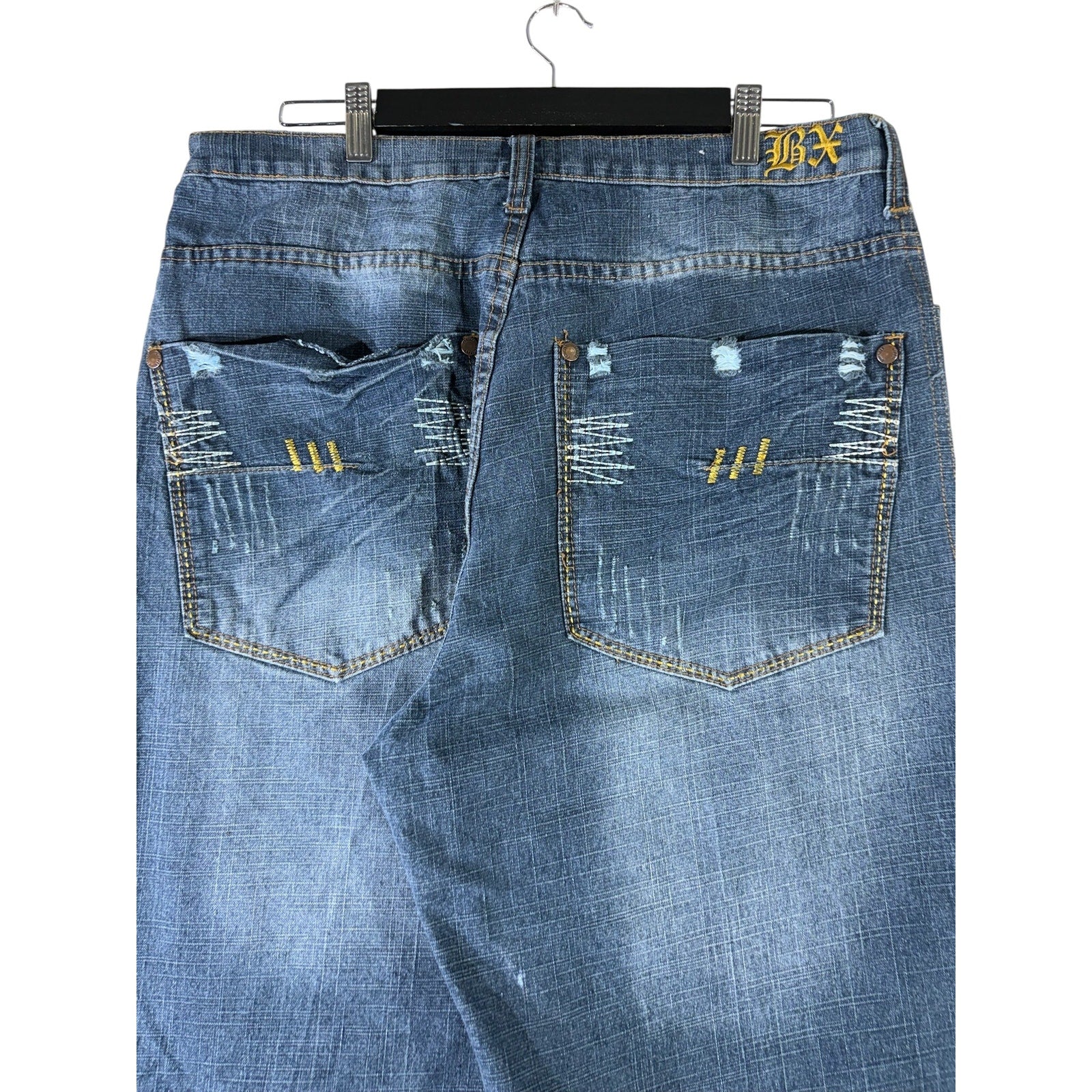 Vintage Brooklyn Express Wide Leg Denim Shorts 38