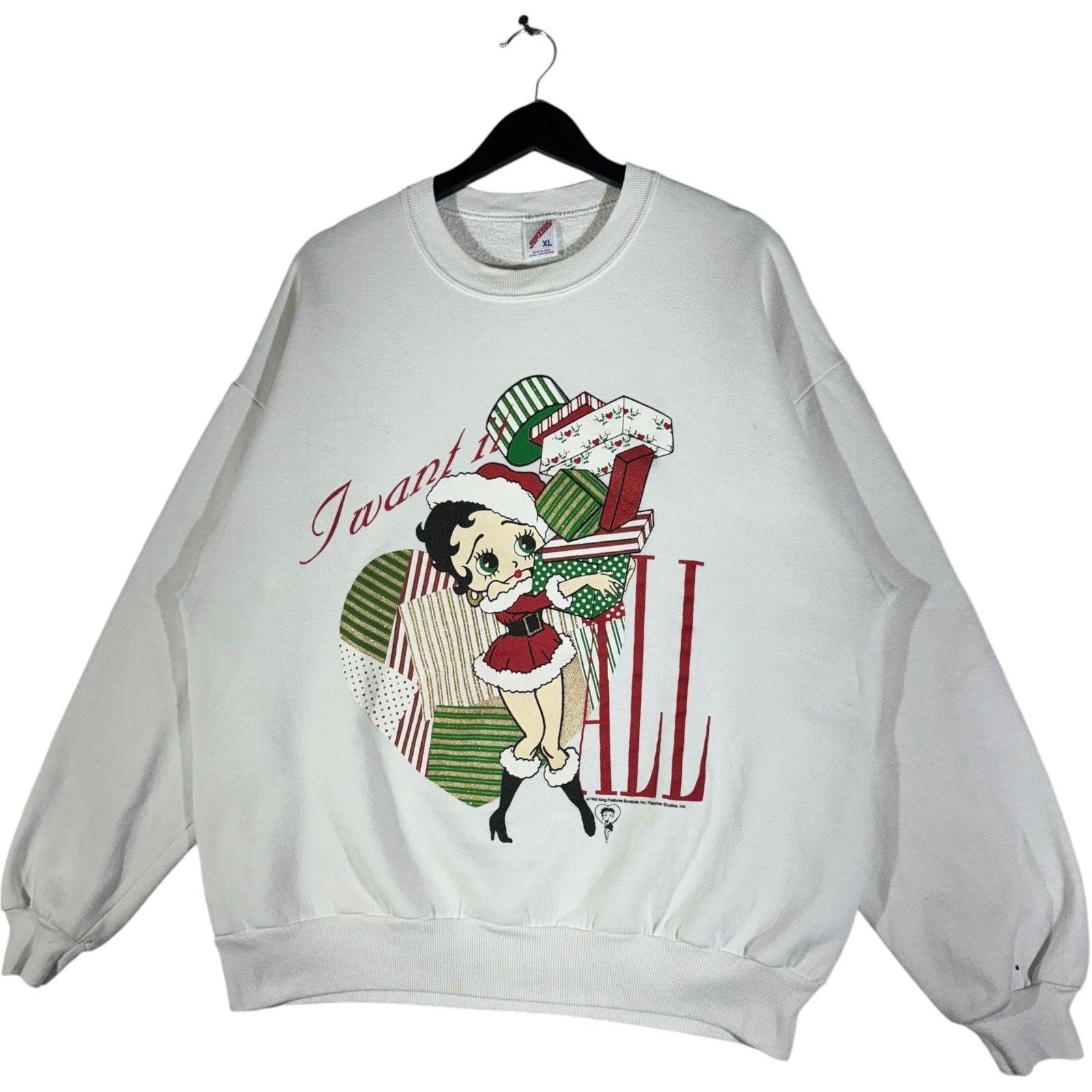 Vintage Betty Boop Christmas Shopping Crewneck