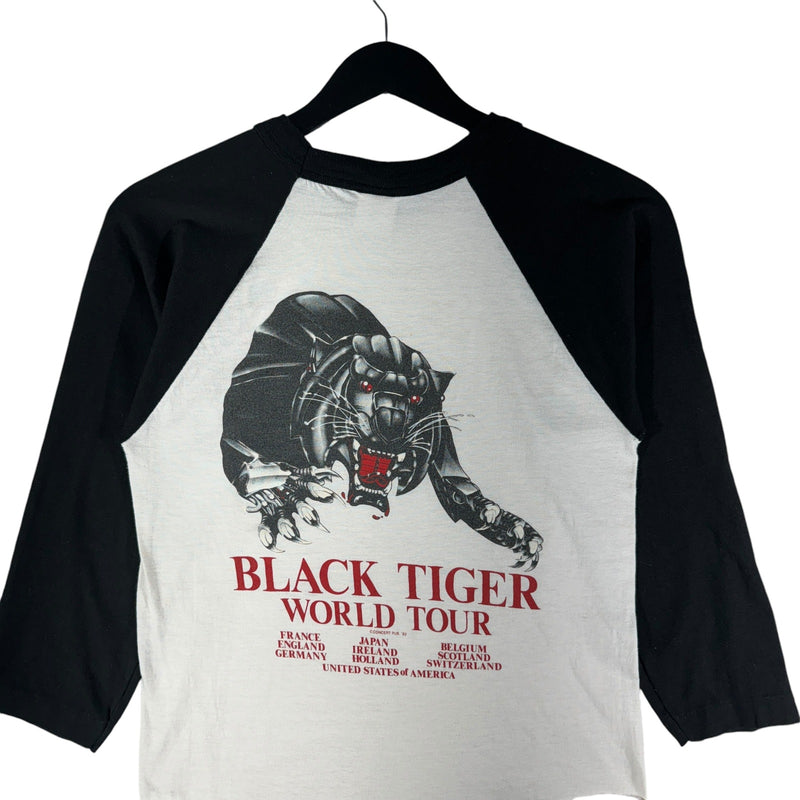 Vintage Y & T Black Tiger World Tour Raglan Long Sleeve 1982