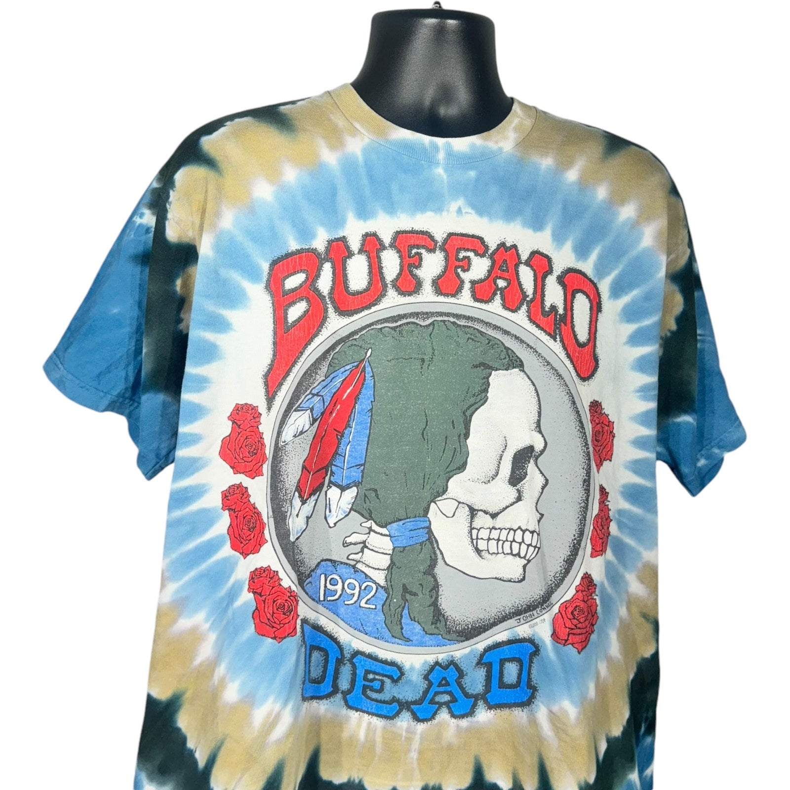 Vintage Liquid Blue Buffalo Dead Grateful Dead Tie Dye Tee