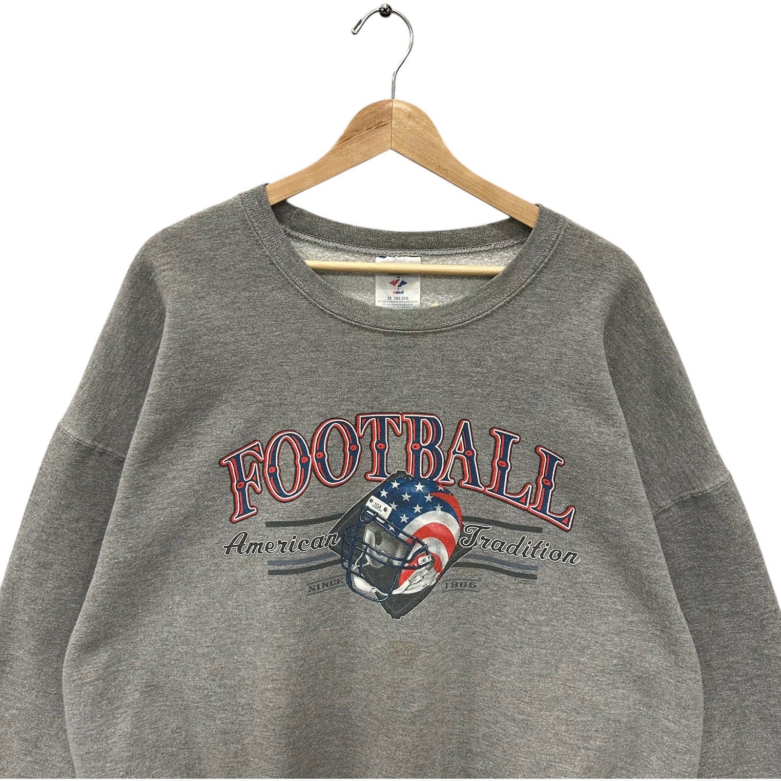 Vintage "Football American Tradition" Spellout Crewneck