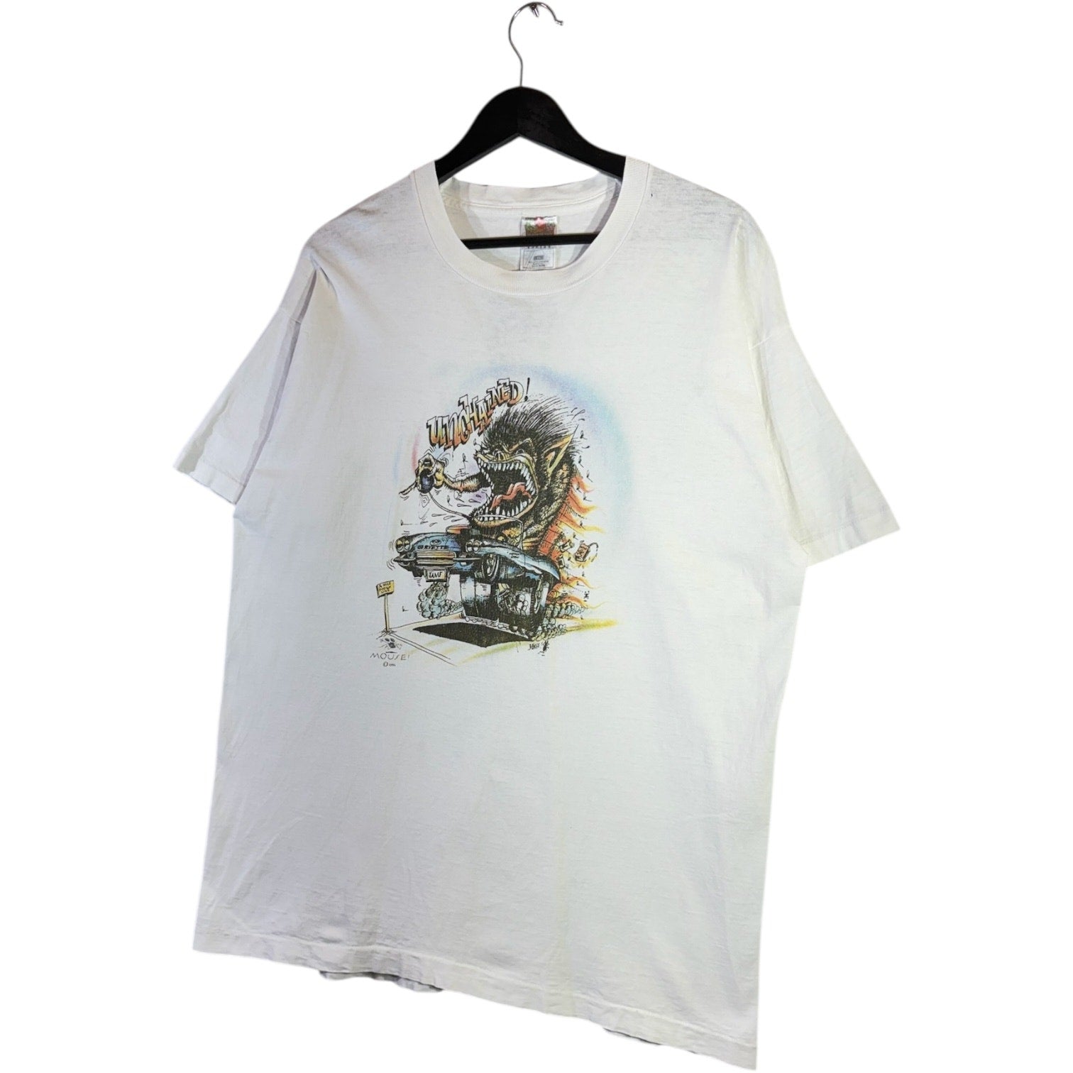 Vintage Unhinged Monster Car Graphic T-Shirt