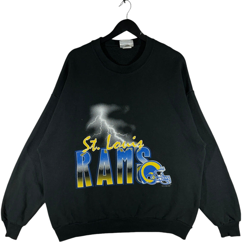 Vintage St. Louis Rams Lightning Graphic NFL Crewneck 90s