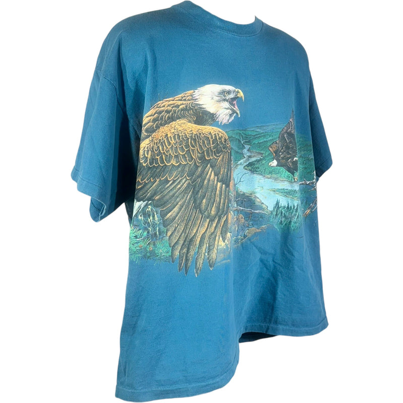 Vintage Bald Eagle Wrap Around Nature Tee 90s