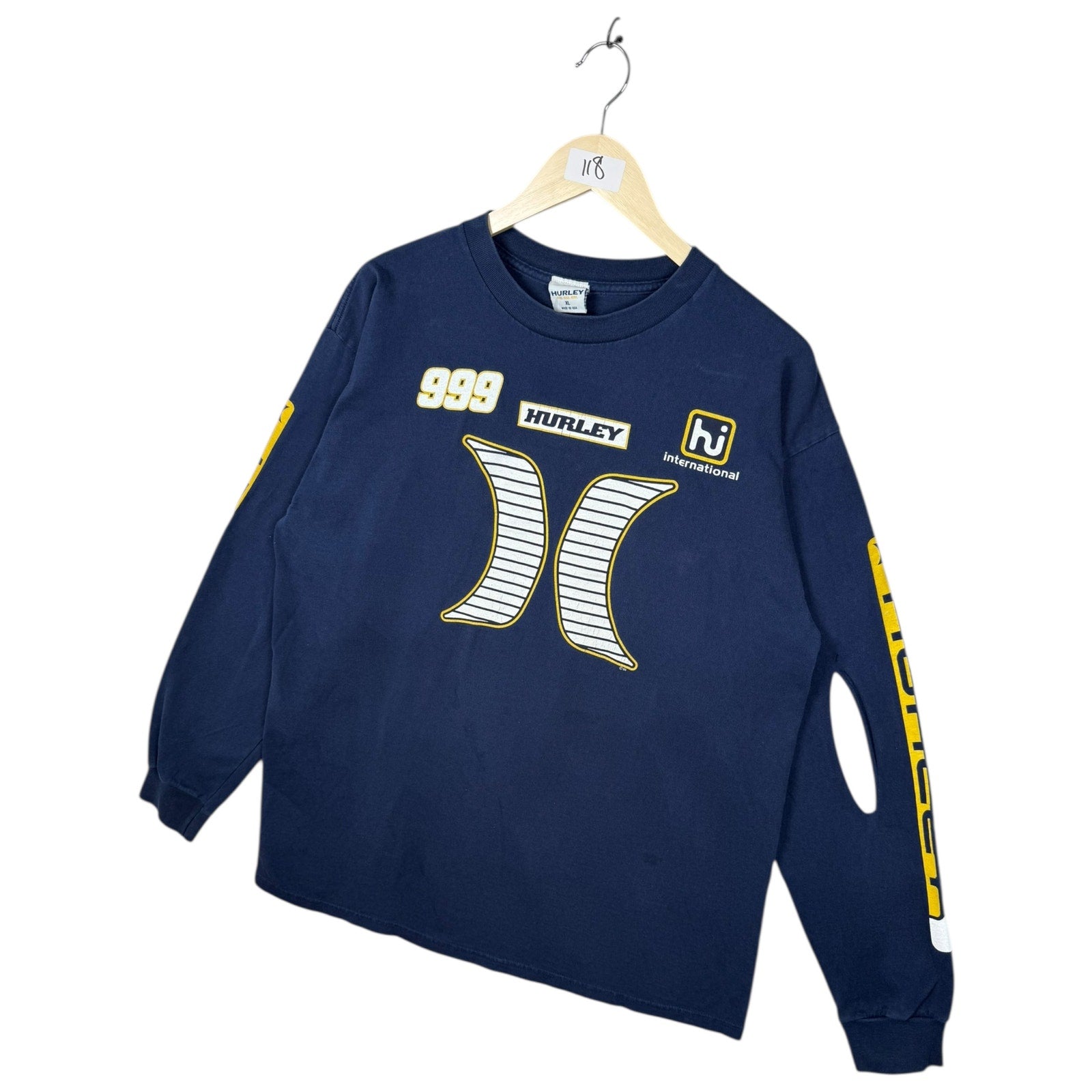 Vintage Hurley 999 Racing Long Sleeve T-Shirt