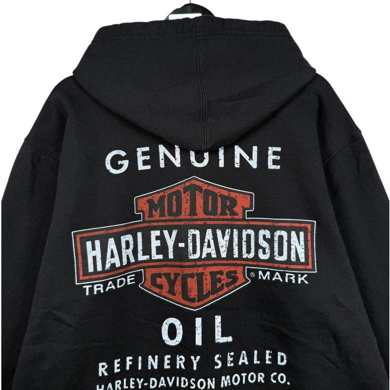 Vintage Harley Davidson Genuine Oil Full-Zip Hoodie