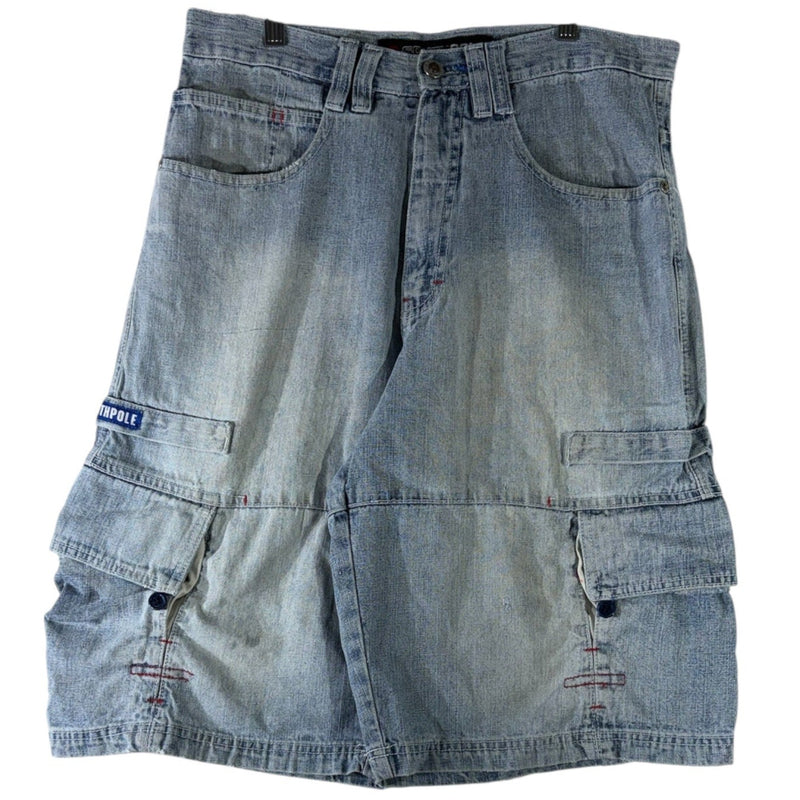 Vintage Southpole Wide Leg Denim Cargo Shorts 32