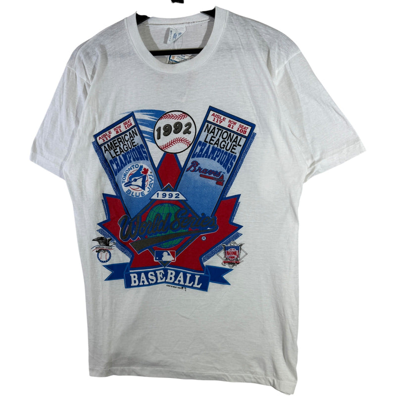 Vintage Toronto Blue Jays vs. Atlanta Braves MLB 90s Tee