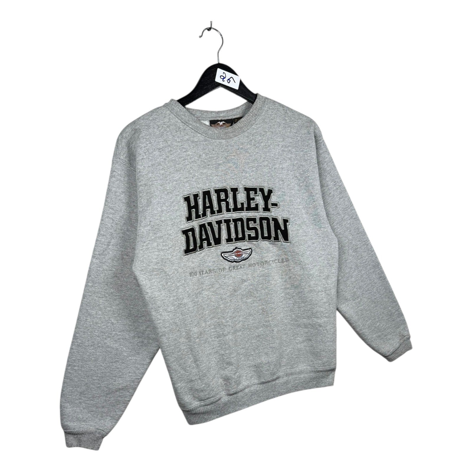 Vintage Harley Davidson Embroidered Spellout Logo Crewneck