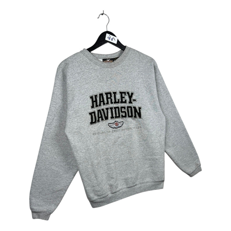 Vintage Harley Davidson Embroidered Spellout Logo Crewneck