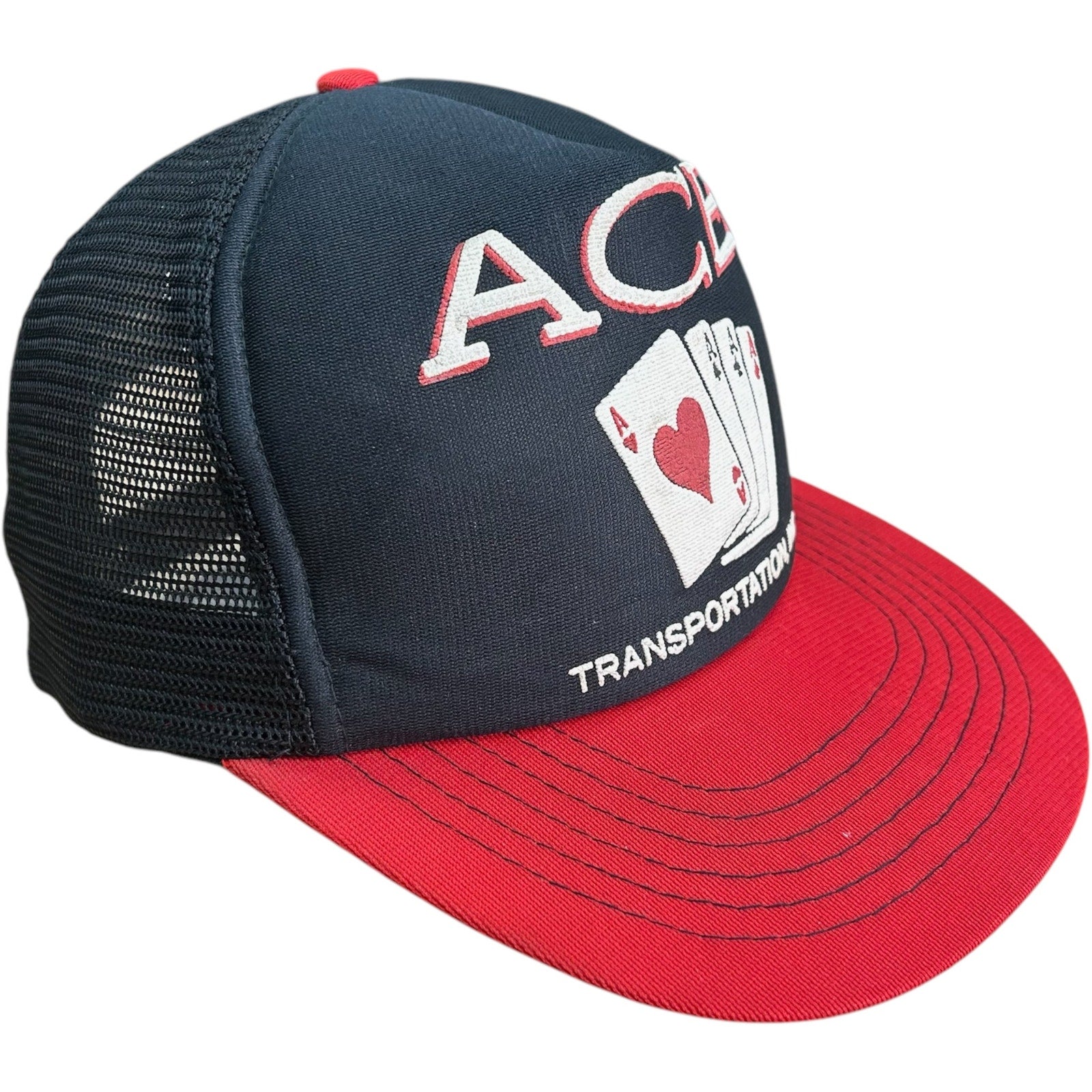 Vintage Ace Transportation Cards Trucker Snapback Hat