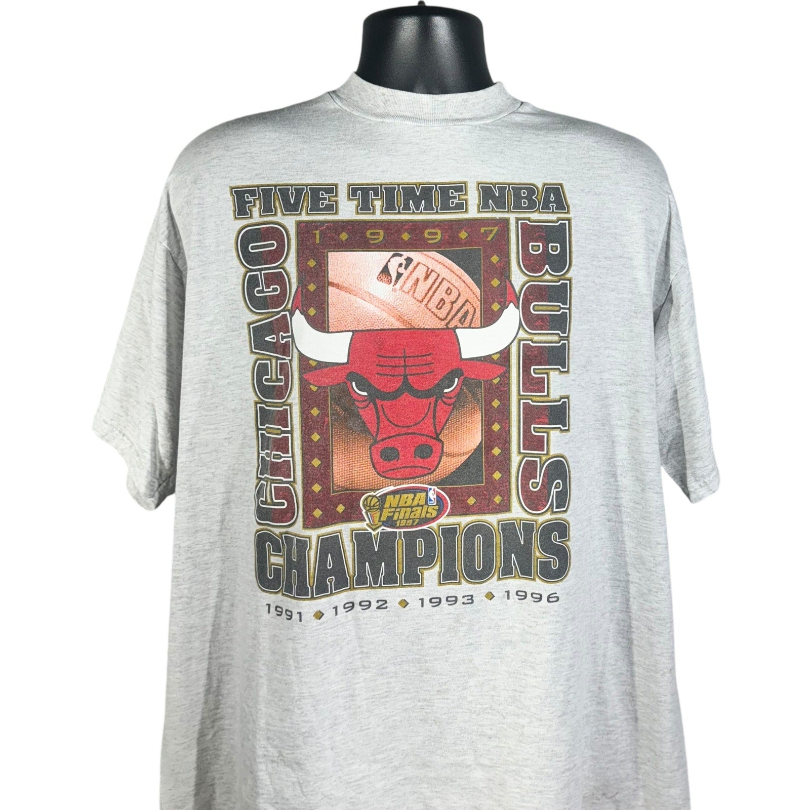 Vintage Chicago Bulls Five Time Champions Tee 90s