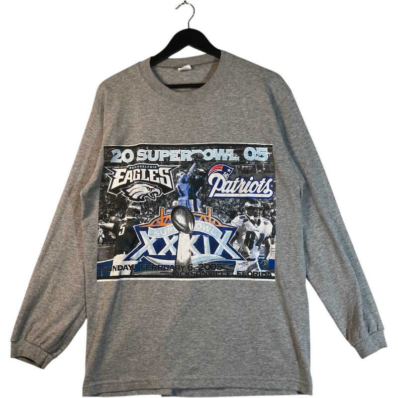 Vintage Eagles x Patriots Super Bowl 2005 Long Sleeve