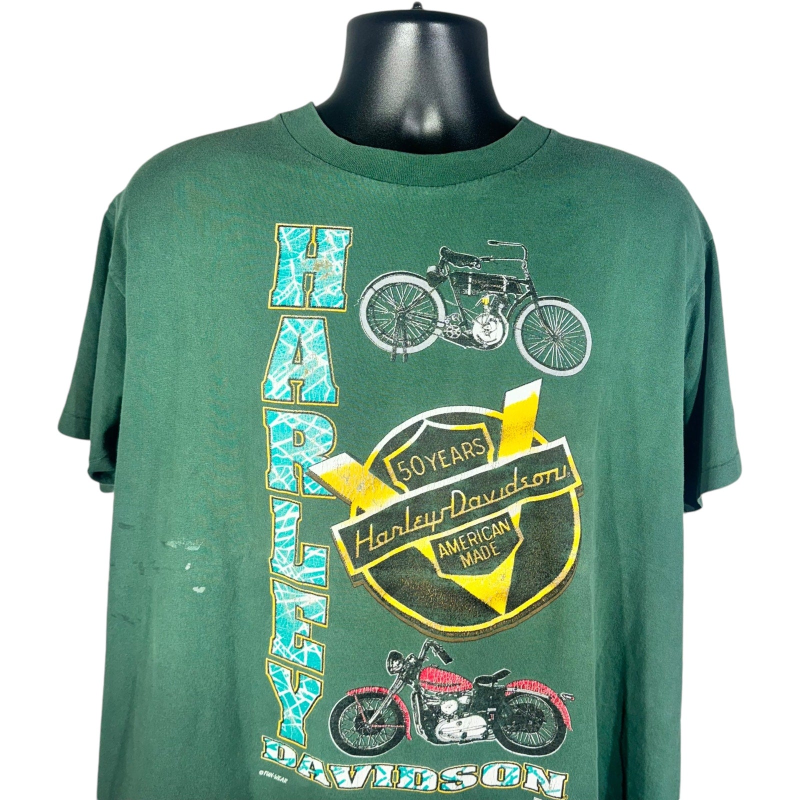 Vintage 50 Years Of Harley Davidson Tee 90s