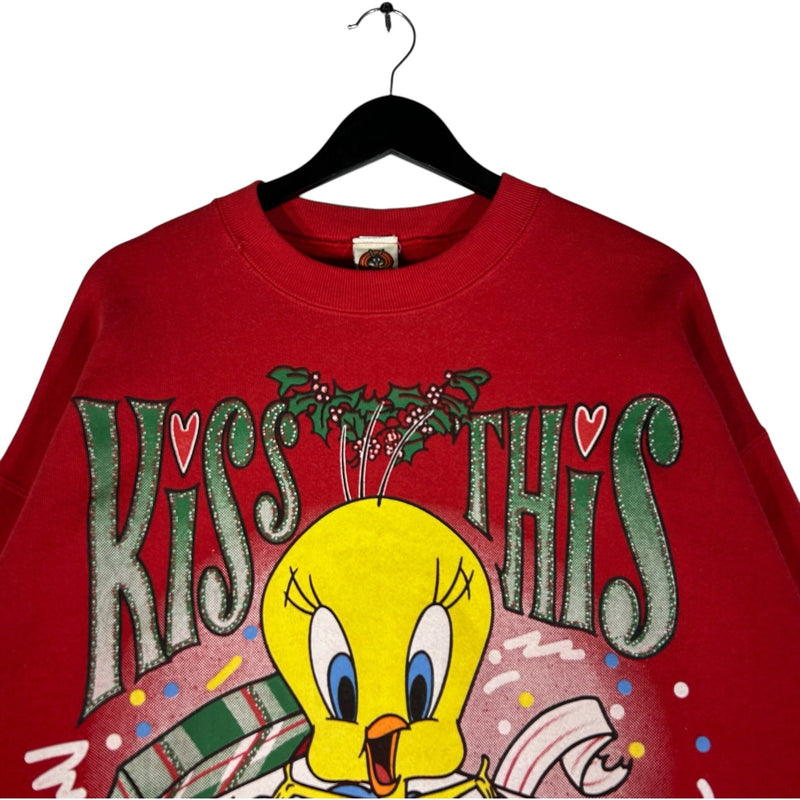 Vintage Looney Tunes Tweety Bird Holiday Present Crewneck