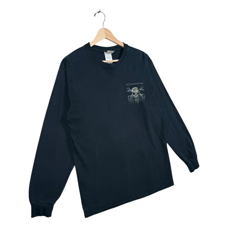 Vintage Racing Skull Wrench Graphic Long Sleeve