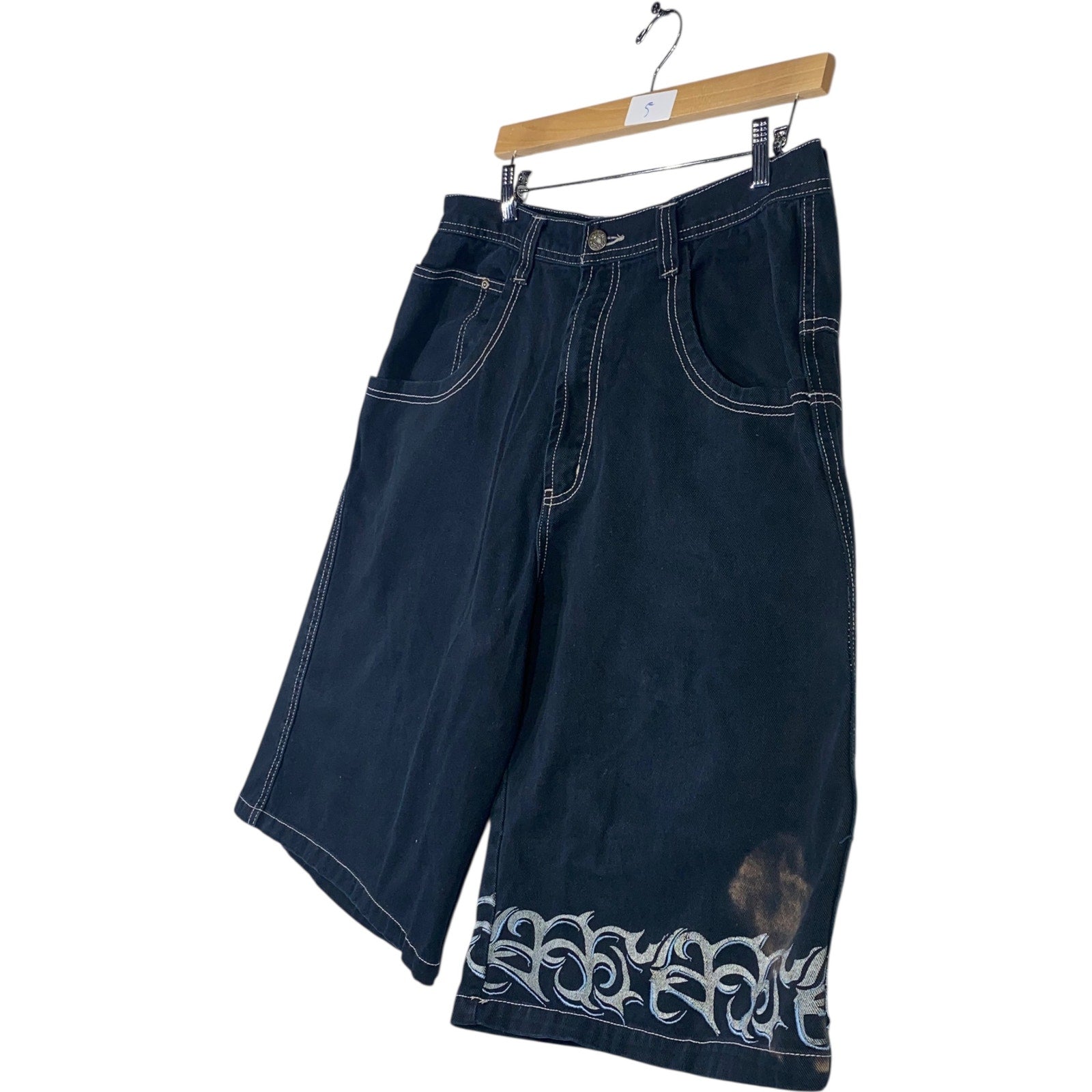 Vintage Ignition Tribal Embroidered Denim Shorts 36