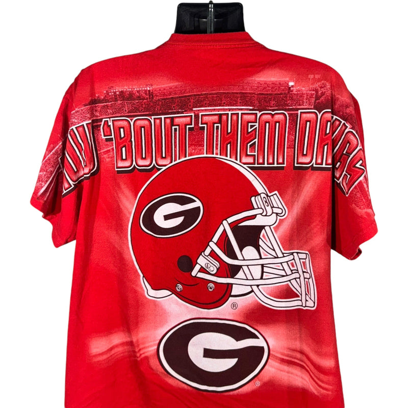 Vintage University Of Georgia Bulldogs AOP Tee