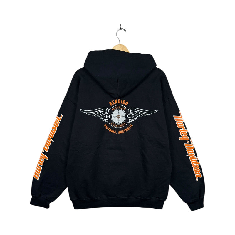 Vintage Harley Davidson Bendigo Australia Graphic Hoodie