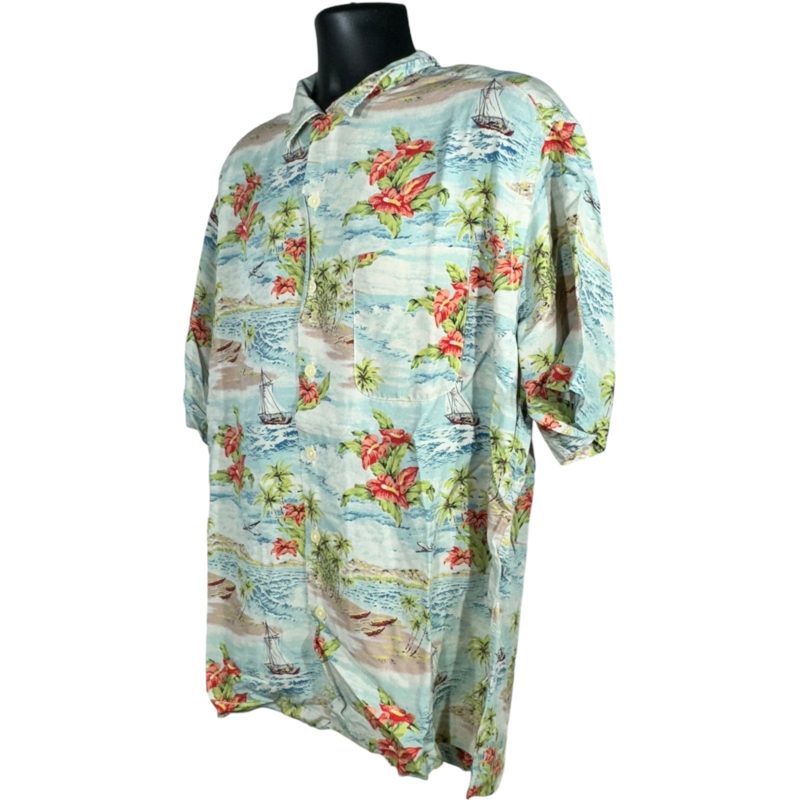 Vintage Polo Sport Hawaiian Short Sleeve Button Up