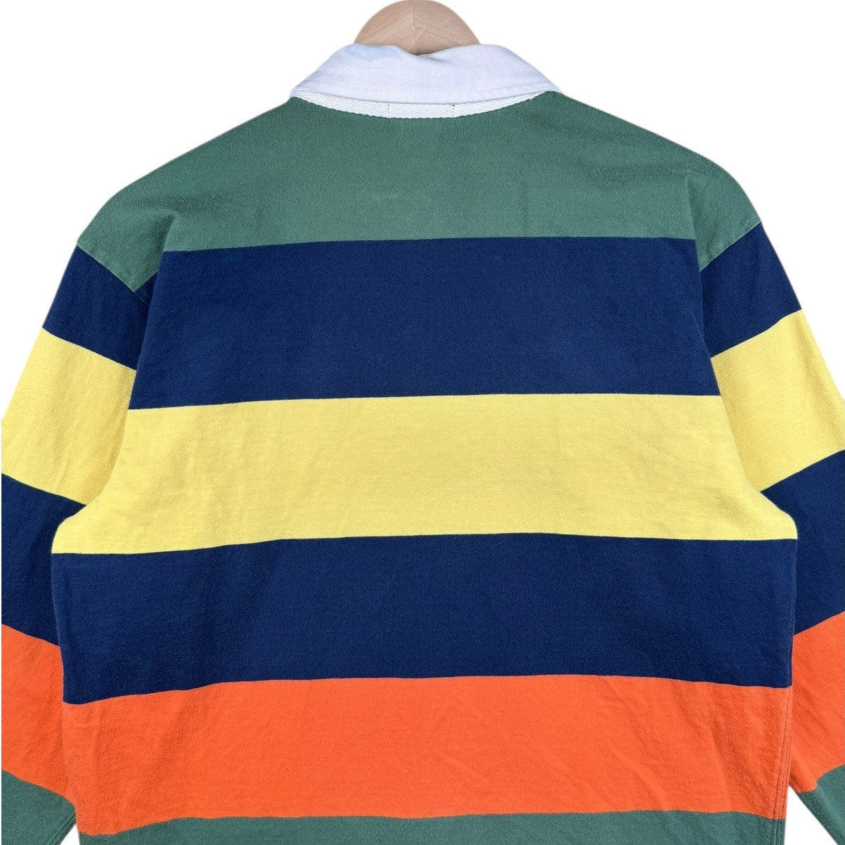 Vintage Youth Polo Ralph Lauren Striped Rugby Long Sleeve Polo