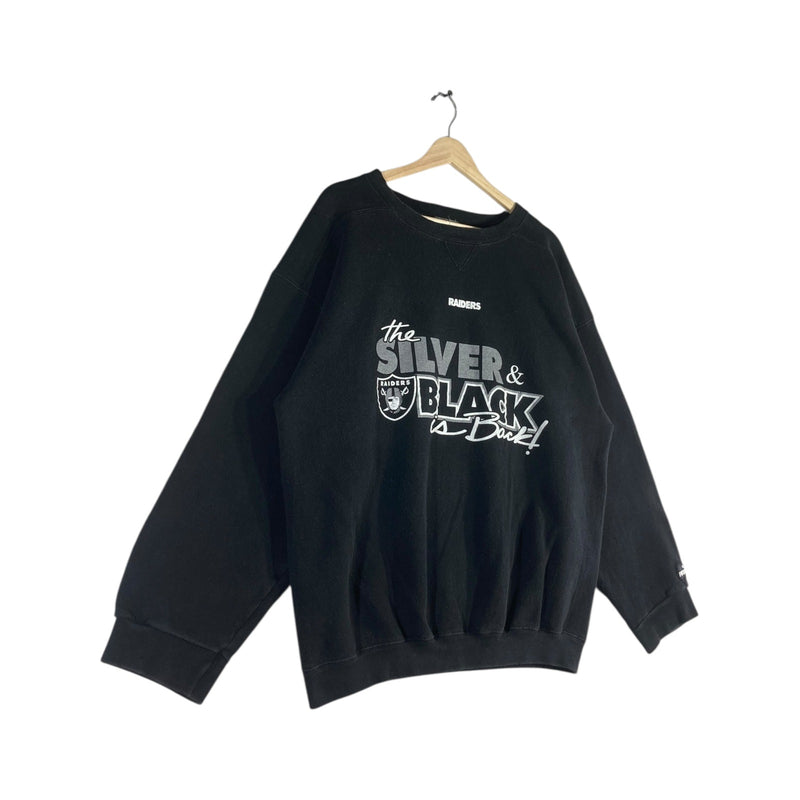 Vintage Oakland Raiders Silver & Black Crewneck