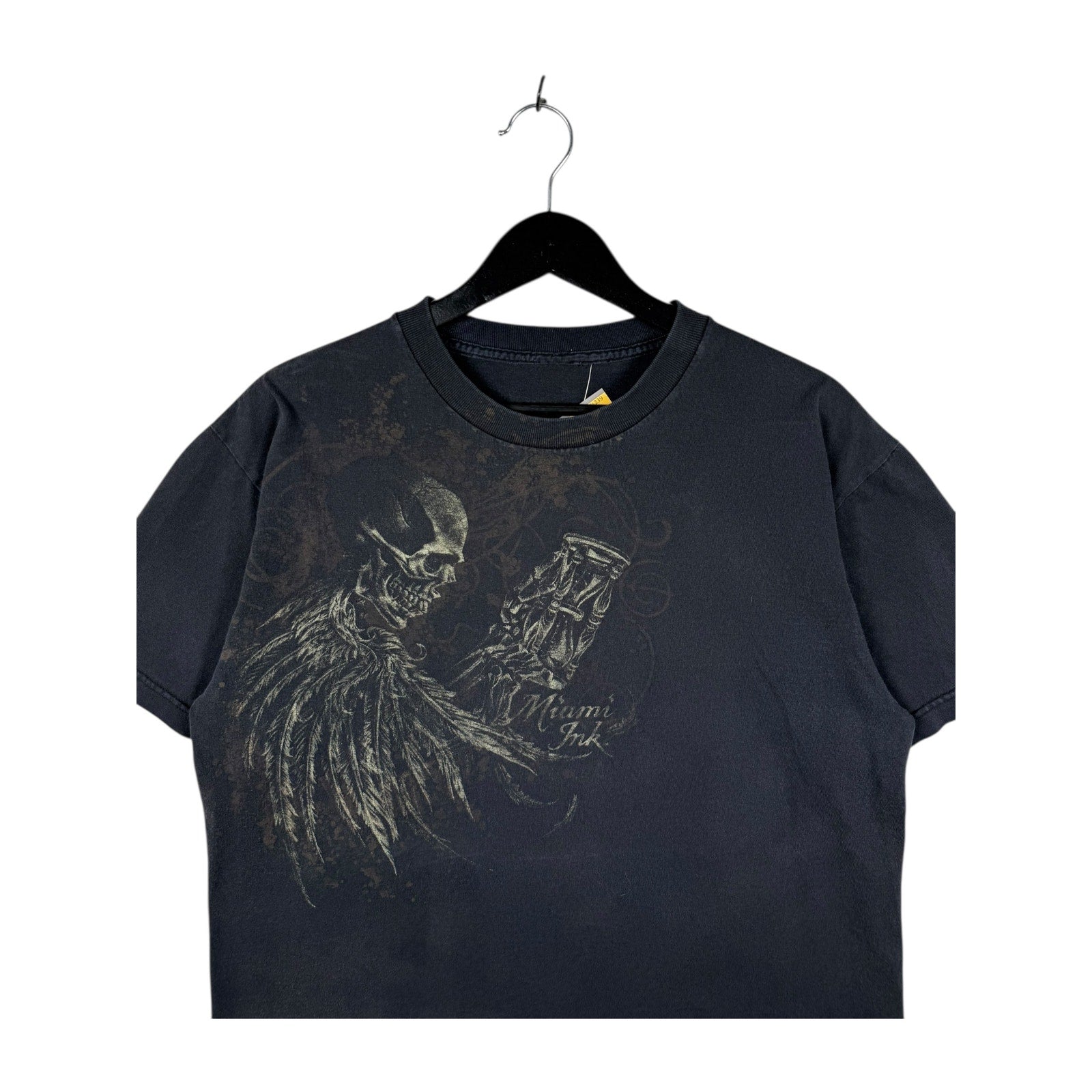 Vintage Miami Ink Skull Grim Reaper T-Shirt