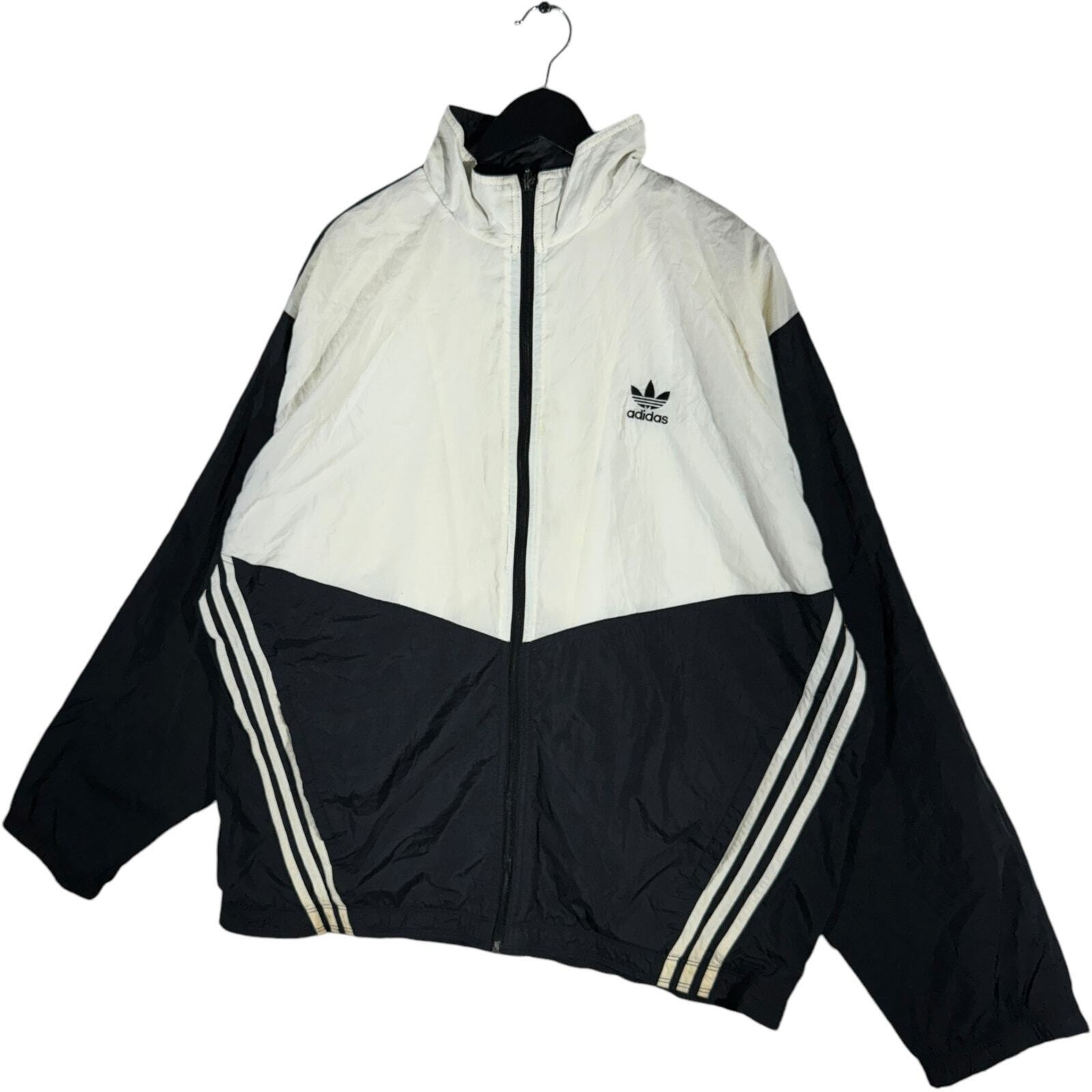 Vintage Adidas Striped Full Zip Windbreaker