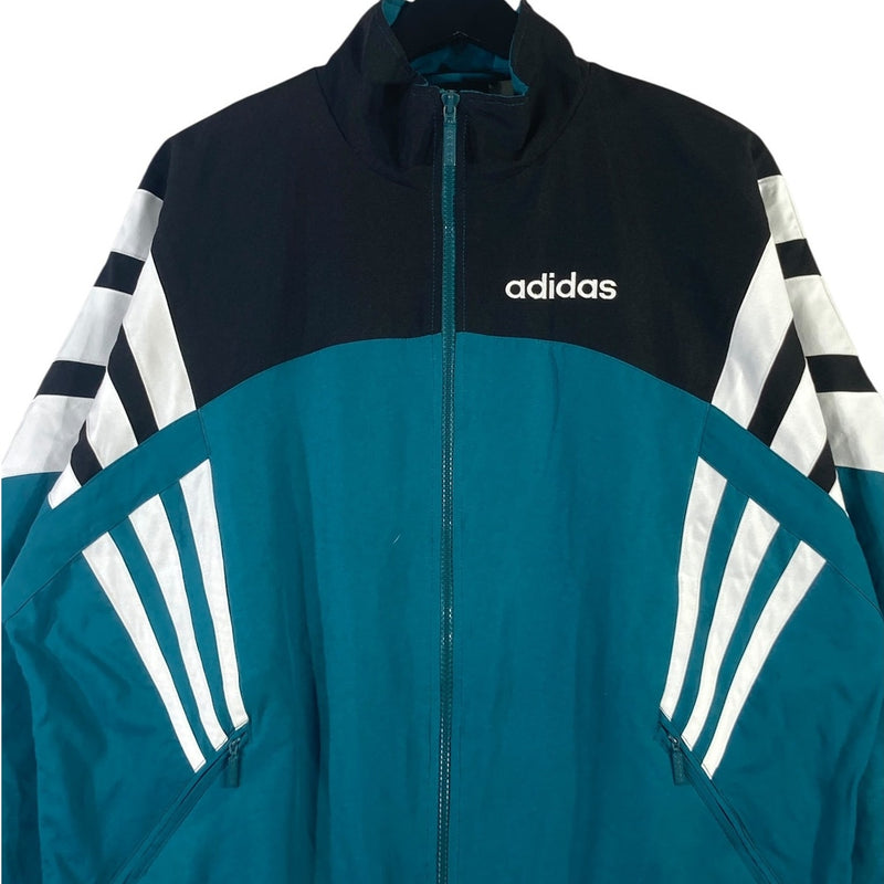 Vintage Adidas Chest Logo Print 3-Stripes Track Jacket
