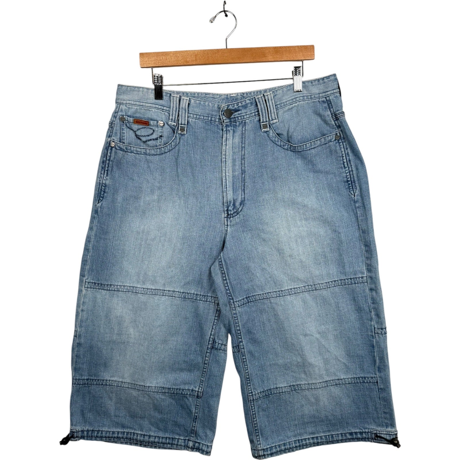 Vintage Straight Mid-Length Regular Jean Denim Shorts 36