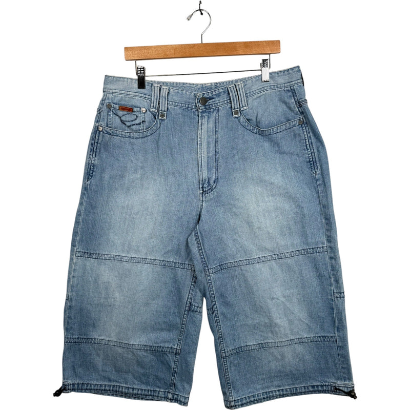 Vintage Straight Mid-Length Regular Jean Denim Shorts 36
